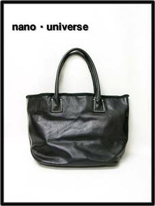 Black [nano*universe Nano Universe кожа большая сумка ]