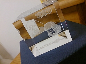  rare Inu Yasha 3D Laser art crystal at a time fee . exceeding ..-