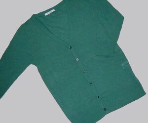  unused * Nice Claup NICECLAP| 7 minute sleeve cardigan green 