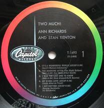 ◆ ANN RICHARDS - STAN KENTON / Two Much! ◆ Capitol T-1495 (color) ◆ V_画像3
