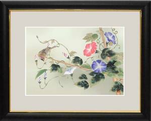 新品　朝顔 　絵画　額　開運　掛け軸　掛軸