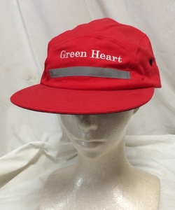 ベースボールキャップ ☆GreenHeart☆ レッド 夜間反射テープ付き帽子 未使用 ３個セット