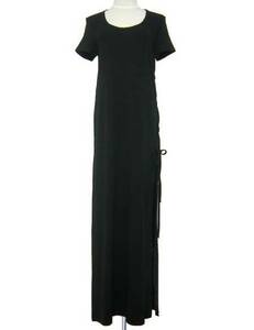 unused SONIA RYKIEL Sonia Rykiel France made side braided up maxi One-piece dress black black 