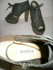  condition good RANDA Ran da high heel pumps heel 12cm deep green control H
