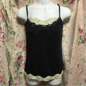  camisole embroidery black new goods 