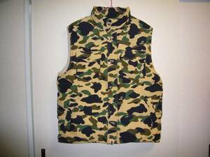  Ape camouflage pattern down vest L size 