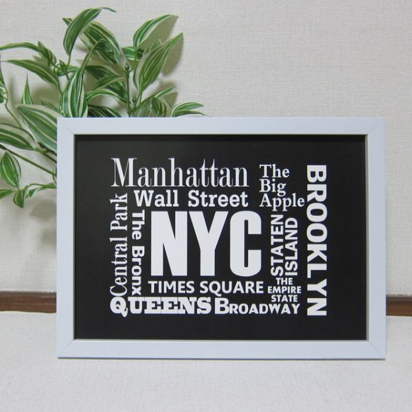 7p2 ■ Affiche format A2 ■ Papier peint New York ■ Typographie, Articles faits à la main, intérieur, marchandises diverses, ornement, objet