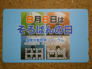 zoro・そろばんの日 平成8年8月8日 テレカ