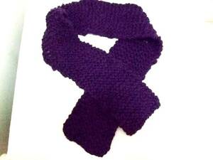 [GREVI/ gray vi ] hand knitted muffler PURPLE ITALY new goods stock 