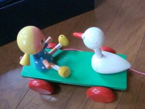  wooden toy ++ pull toy *.... girl ~ used beautiful goods!