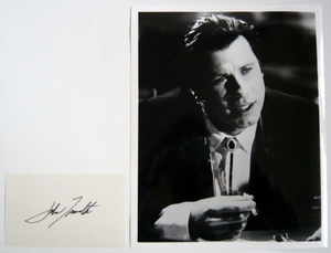 Art hand Auction ジョン･トラボルタ 直筆サイン入りUS版オリジナルスチール写真, 映画, ビデオ, 映画関連グッズ, 写真