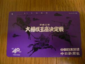 中部日本放送　ＣＢＣ　創立４０周年記念　テレホンカード　平成２年大相撲王座決定戦　新品　50度　