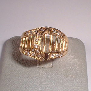  free shipping k18 ultimate small diamond 21 stone 0.27ct fashion ring used pawnshop exhibition 