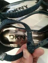 DKNY ダナ・キャラン エナメルパンプス 7 エメラルドグリーン_画像3