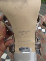 美品 ストロベリーフィールズ STRAWBERRY-FIELDS リボン ミュール サンダル 結婚式 お呼ばれ お出掛け フォーマル_画像2