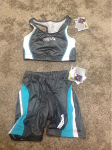  super value exhibition smaller size PROFILE DESIGHN Lady's triathlon suit XS size gray new goods tag attaching unused goods 