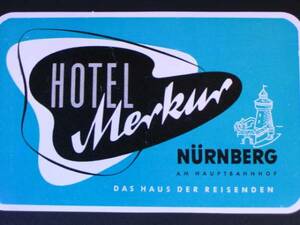 ▽▼12803▼▽＜LABEL＞ダルトン*オールドホテルラベルズ＠HOTEL MERKUR＊NURNBERG