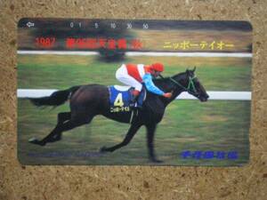 I1446・ニッポーテイオー　競馬　テレカ