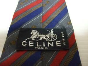 セリーヌ　CELINE　PARIS　シルク１００％　ネクタイ　