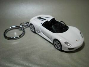 # prompt decision # key holder # Porsche 918 Spider # white # die-cast model # accessory # key chain #