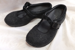 ** free shipping **MERREL* Anne call MJ* wool strap shoes *24.5cm*z20