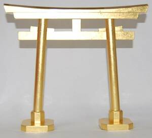 [ yellow gold torii ] height 15cm*PC made * gold . new goods 00