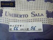 (^_^)良品/UMBERTO SALA/スカーフ/ウンベルトサラ/紫/蝶々柄/G_画像3