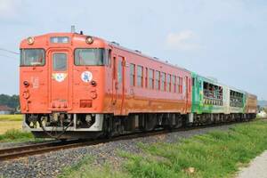 鉄道 デジ 写真 画像 烏山線 キハ40 90周年記念号　風っこ　4