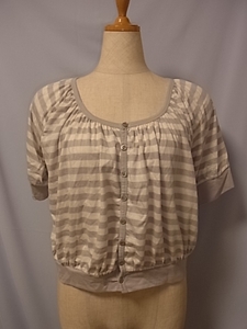 * ROPE Rope Picnic * cotton short sleeves cardigan #38# wistaria color 