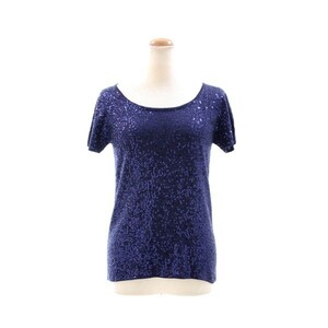  new goods DKNY silk cashmere tops DKNY * S size dark purple regular price Y29,400