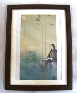 Art hand Auction ◆横山大观秋月胶版复刻, 木制框, 立即购买◆, 绘画, 日本画, 景观, 风与月