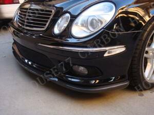 ★送料無料★BENZ W211 E55 AMG カーボン フロント リップ スポイラー C型 2002-2006☆