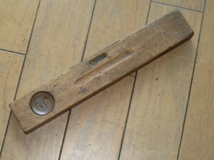 フランスアンティーク 木製＆銅 水平器