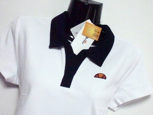 エレッセ パイル スキッパーシャツ 半袖 ホワイト S 新品 UV DRY