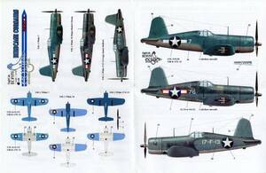 【送料無料：デカール】Eagle Edition EC151 F4U BIRDCAGE CORSIRS Part2