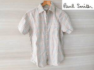 ★Paul Smith★（ポールスミス)チェック半袖シャツ/M,.