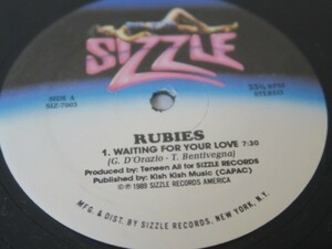 12★RUBIES/Waiting For Your Love(Freestyle/89年/US盤)