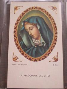 Art hand Auction Carlo Dolci 的画作 LA MADONNA DEL DITO 基督教绘画圣诞贺卡, 古董, 收藏, 印刷材料, 其他的