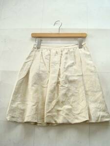 DEREK LAM イタリア製シルク混スカート size36 デレクラム プリーツ ボリューム ふんわり ベージュ