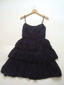 JILL STUART COCKTAIL black silk One-piece dress size0 Jill Stuart Cook tail 