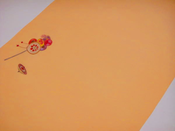 ◆صنع في اليابان ثقيل الوزن سيكا [لعبة] قماش يوزين مطلي يدويًا ◆[لون البرسيمون الفاتح]◆, موضة, كيمونو نسائي, كيمونو, آحرون