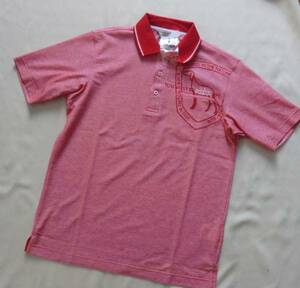 308 Adabat polo-shirt with short sleeves red new goods Logo M Golf 46 world 