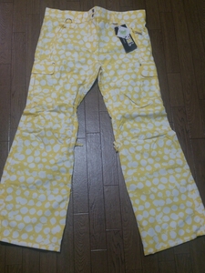 新品2014 JEWEL GRACE PANTS/YELドット/レディースL