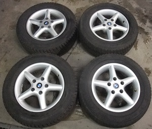 BMW5シリーズE34アルミ4本6.5J 205/65R15インチ525E30M3PCD120