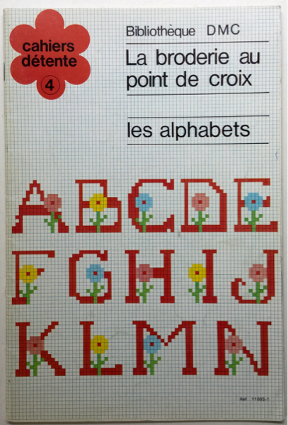 送料無料■ARTBOOK_OUTLET■W4-051★フランス ビンテージ クロスステッチ BIBLIOTHEQUE DMC LA BRODERIE AU POINT DE CROIX LES ALPHABETS