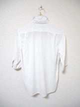 □RAGEBLUE/レイジブルー 襟ワイヤー 麻素材 7分袖 シャツ/M☆白_画像2