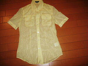  beautiful goods * theory thin lemon color cotton shirt * size 2