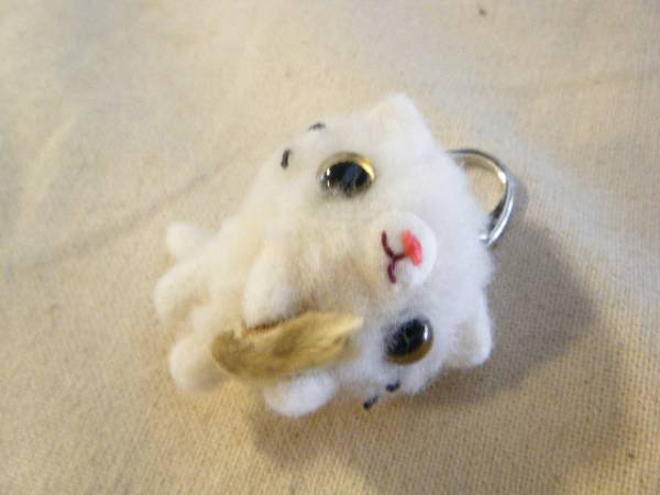 Cat Handmade Fluffy Amigurumi Cat Keychain, toy, game, stuffed toy, Amigurumi
