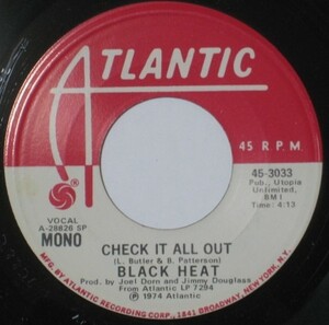 Black Heat - Check It All Out - Atlantic ■ funk 45 試聴