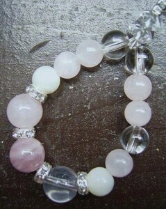 * prompt decision * rose quartz x mother ob pearl x crystal strap 